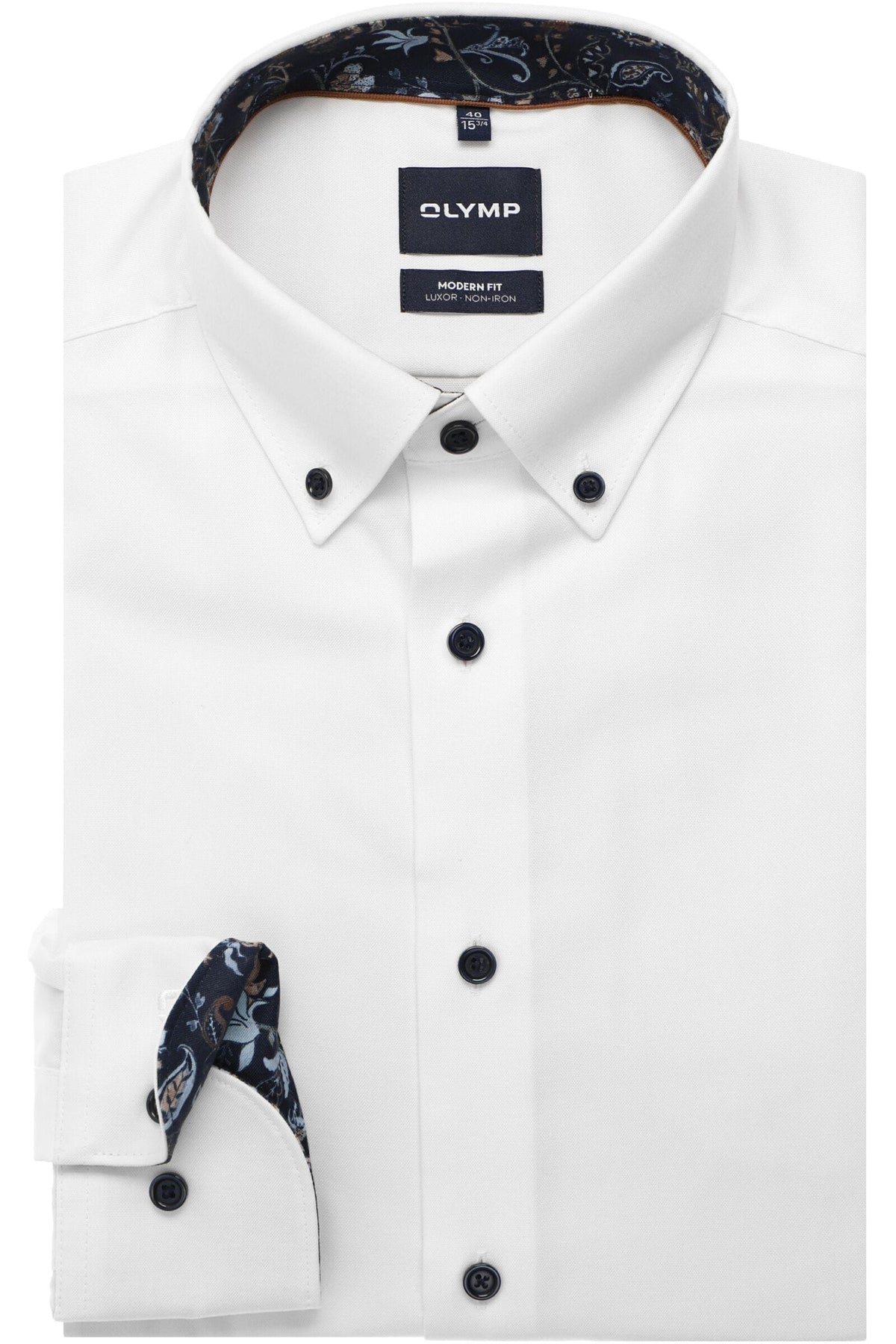 OLYMP Luxor Modern Fit Hemd weiss, Einfarbig