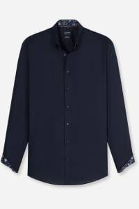 OLYMP Luxor Modern Fit Hemd marine, Einfarbig