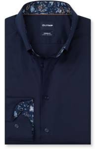 OLYMP Luxor Modern Fit Hemd marine, Einfarbig