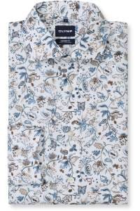 OLYMP Luxor Modern Fit Hemd weiss, Bedruckt