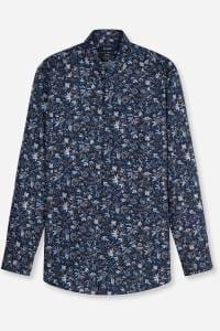 OLYMP Luxor Modern Fit Hemd marine, Blumen
