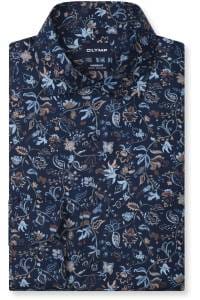 OLYMP Luxor Modern Fit Hemd marine, Blumen
