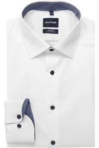 OLYMP Luxor Modern Fit Hemd weiss, Einfarbig