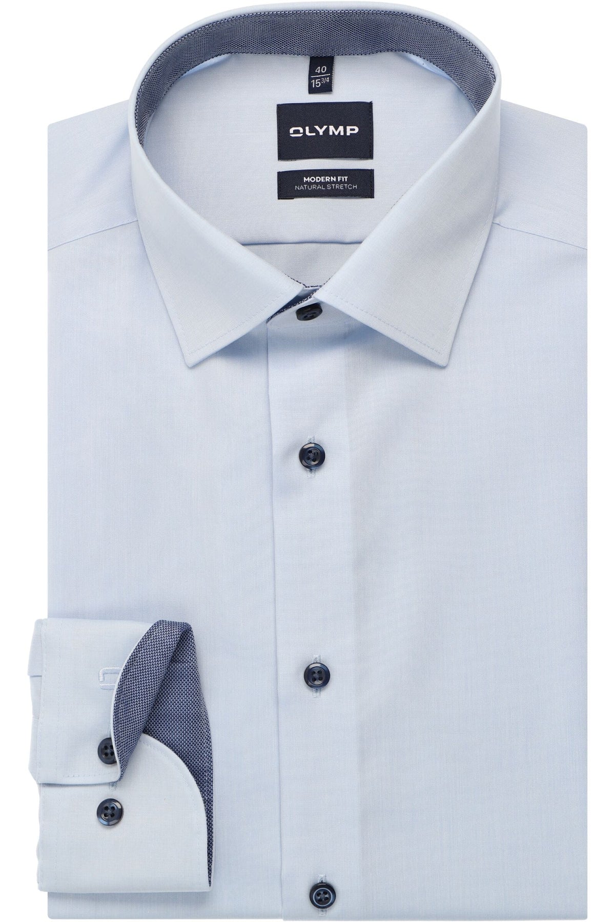 OLYMP Luxor Modern Fit Hemd bleu, Einfarbig