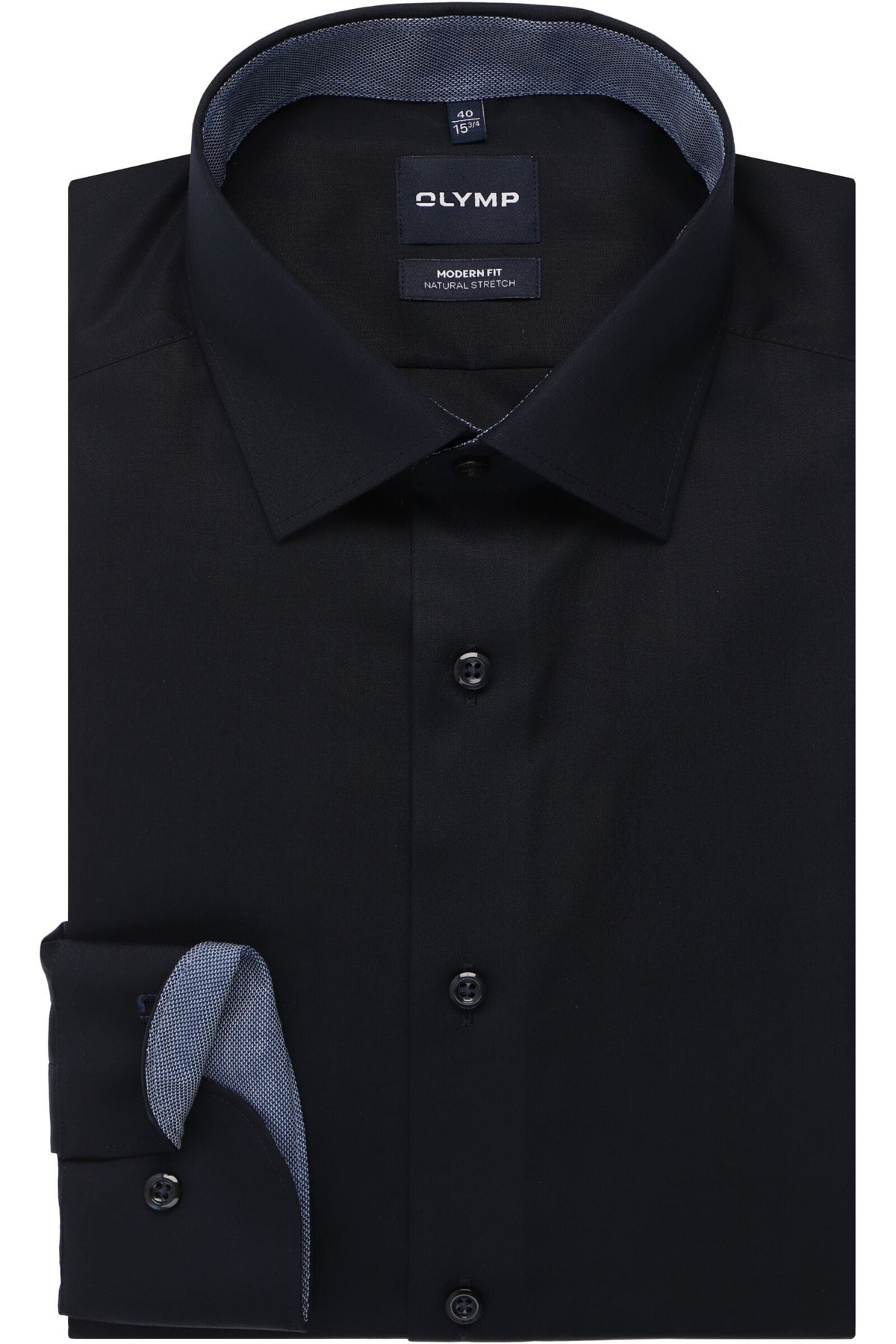 OLYMP Luxor Modern Fit Hemd marine, Einfarbig
