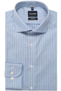 OLYMP Luxor Modern Fit Hemd bleu, Gestreift