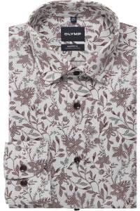 OLYMP Luxor Performance Climate Control Modern Fit Hemd silbergrau, Blumen