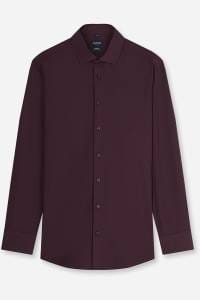 OLYMP Luxor Performance Climate Control Modern Fit Hemd bordeaux, Faux-uni