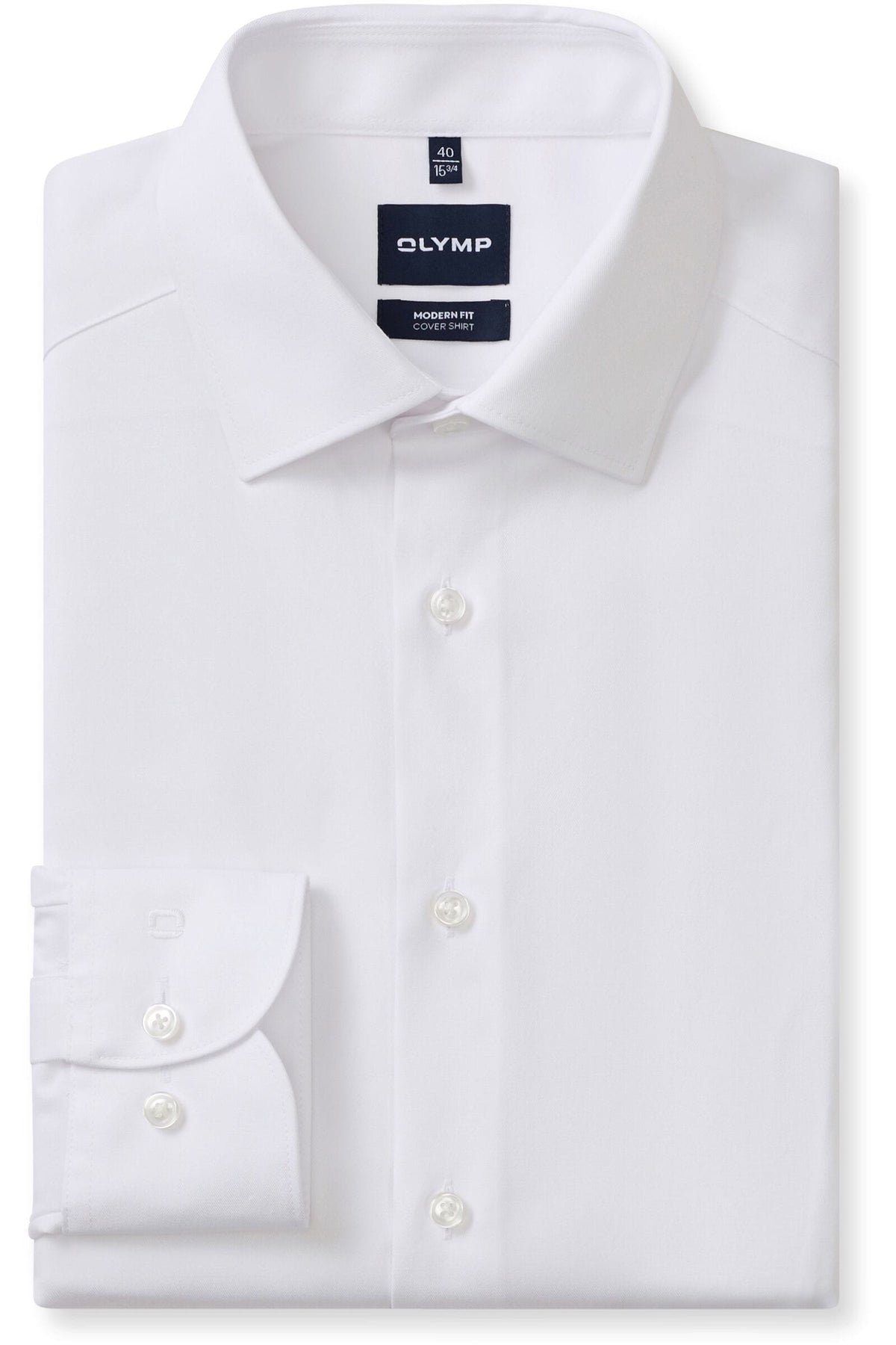 OLYMP Luxor Modern Fit Cover Shirt Hemd weiss, Einfarbig