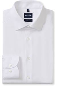 OLYMP Luxor Modern Fit Cover Shirt Hemd weiss, Einfarbig