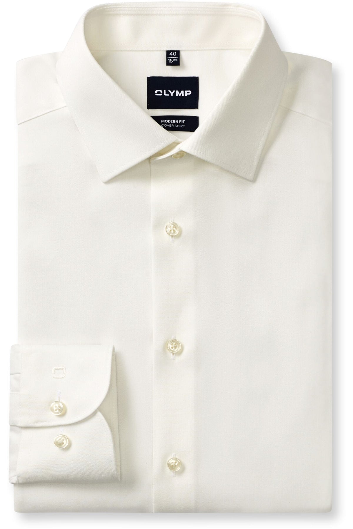 OLYMP Luxor Modern Fit Cover Shirt Hemd ecru, Einfarbig