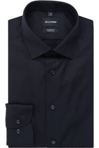 OLYMP Luxor Modern Fit Cover Shirt Hemd marine, Einfarbig