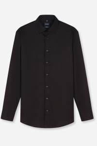 OLYMP Luxor Modern Fit Cover Shirt Hemd schwarz, Einfarbig