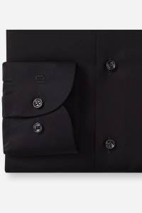 OLYMP Luxor Modern Fit Cover Shirt Hemd schwarz, Einfarbig