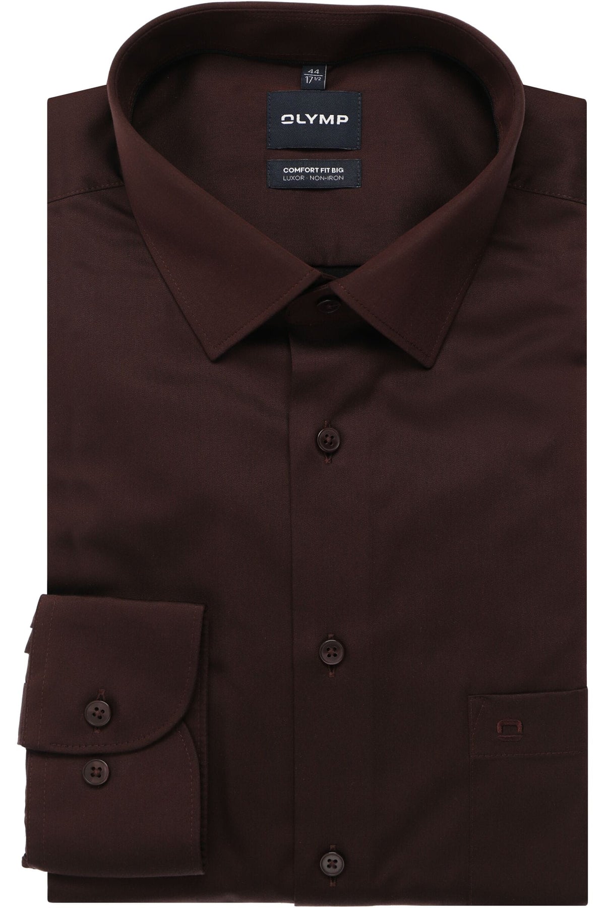 OLYMP Luxor Comfort Fit Big & Tall Hemd chianti, Einfarbig