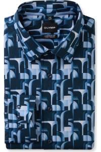 OLYMP Luxor Comfort Fit Big & Tall Hemd marine, Bedruckt