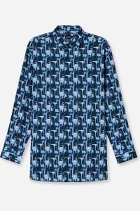 OLYMP Luxor Comfort Fit Big & Tall Hemd marine, Bedruckt