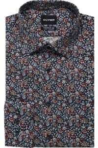 OLYMP Luxor Comfort Fit Big & Tall Hemd marine, Blumen