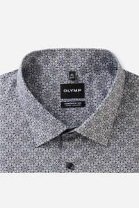 OLYMP Luxor Comfort Fit Big & Tall Hemd silbergrau, Bedruckt