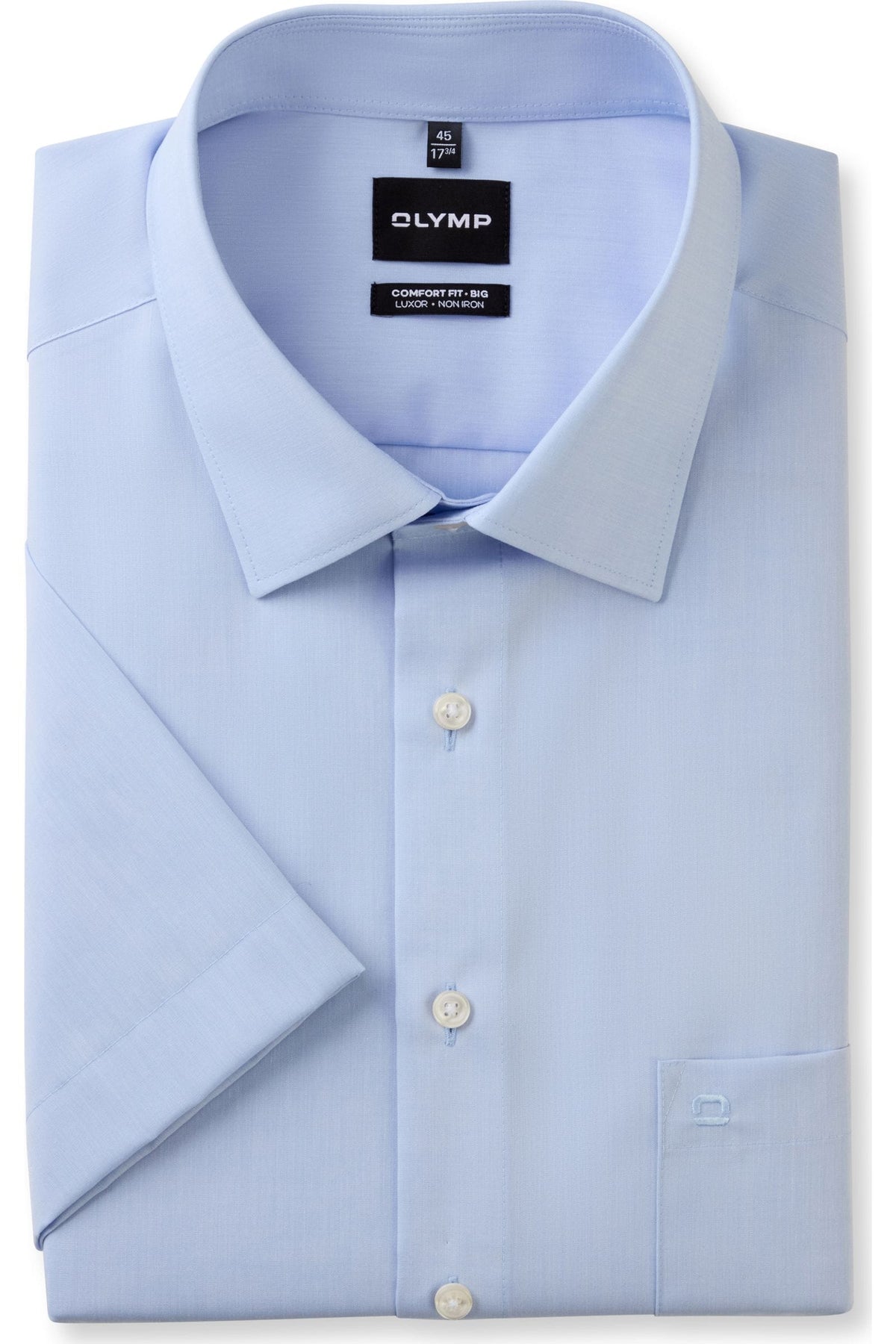 OLYMP Luxor Comfort Fit Big & Tall Hemd bleu, Einfarbig