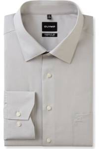 OLYMP Luxor Comfort Fit Big & Tall Hemd silbergrau, Einfarbig