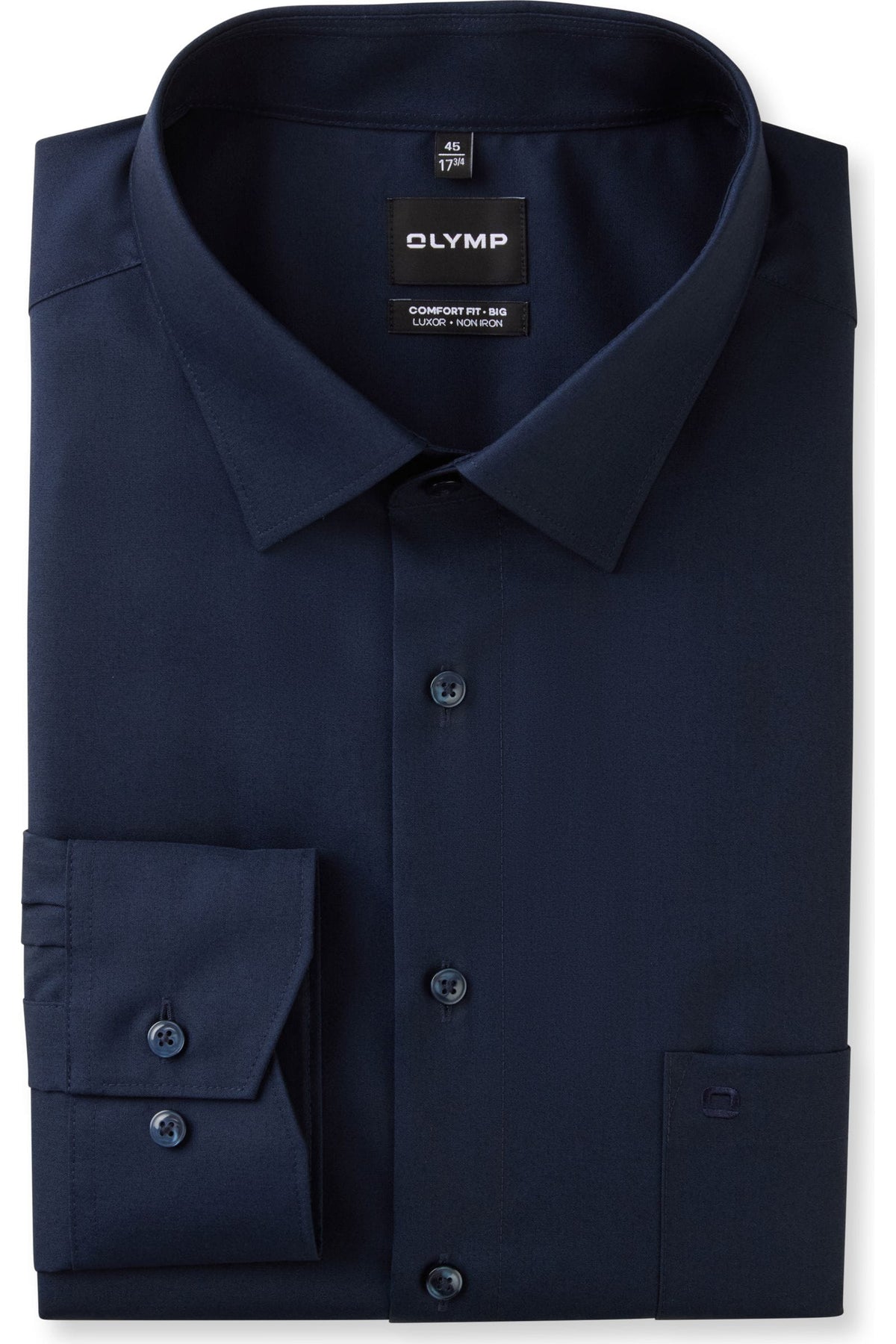 OLYMP Luxor Comfort Fit Big & Tall Hemd kobalt, Einfarbig