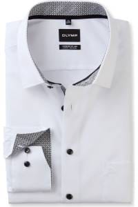 OLYMP Luxor Comfort Fit Big & Tall Hemd weiss, Einfarbig