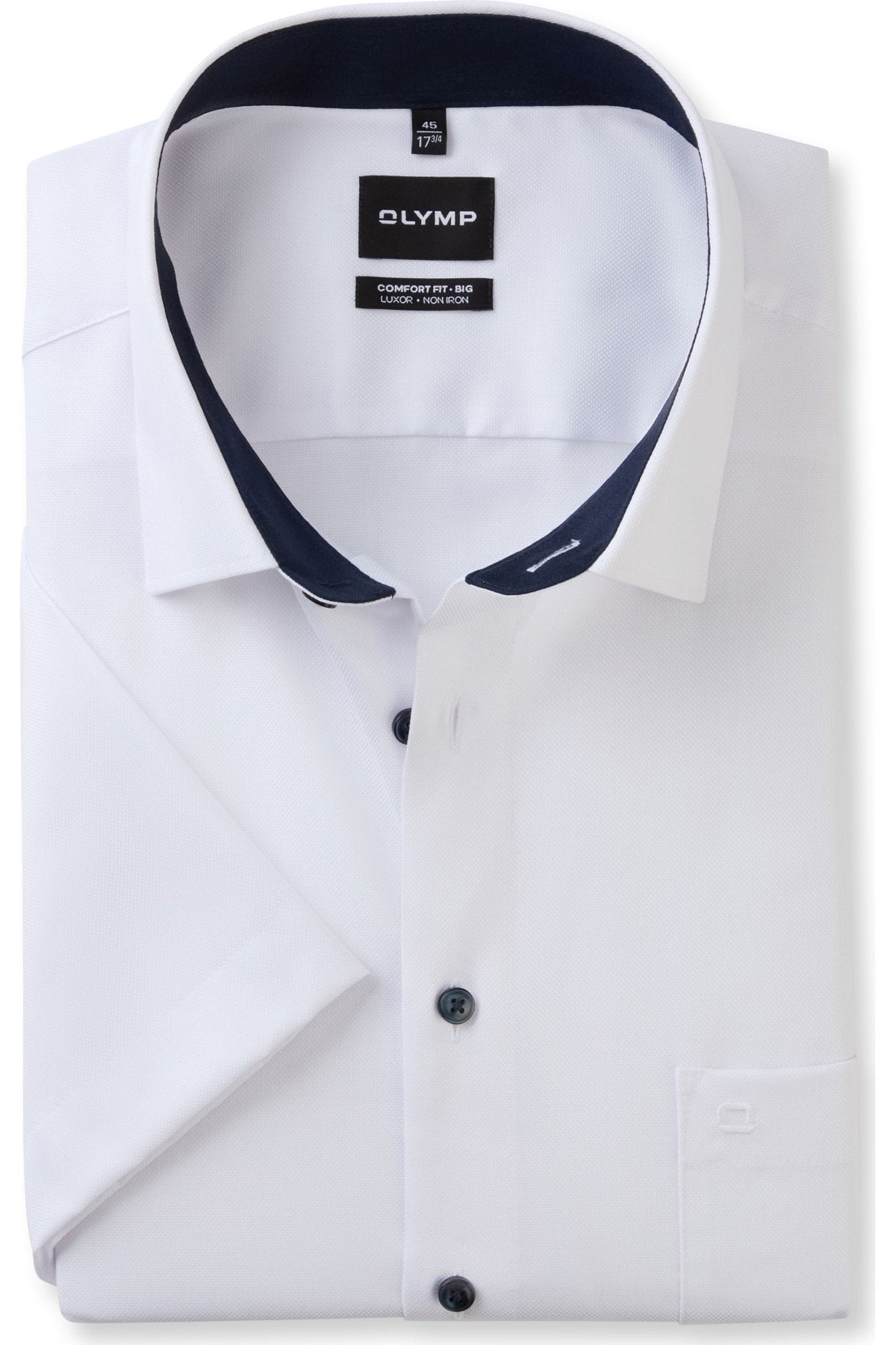 OLYMP Luxor Comfort Fit Big & Tall Hemd weiss, Einfarbig