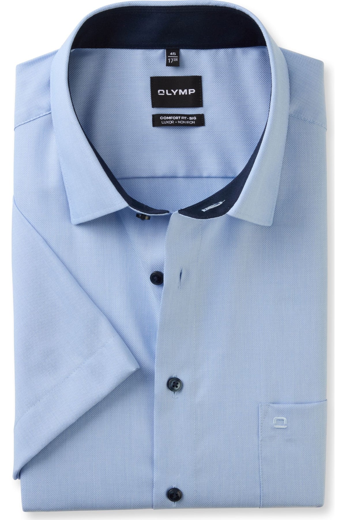OLYMP Luxor Comfort Fit Big & Tall Hemd hellblau, Strukturiert