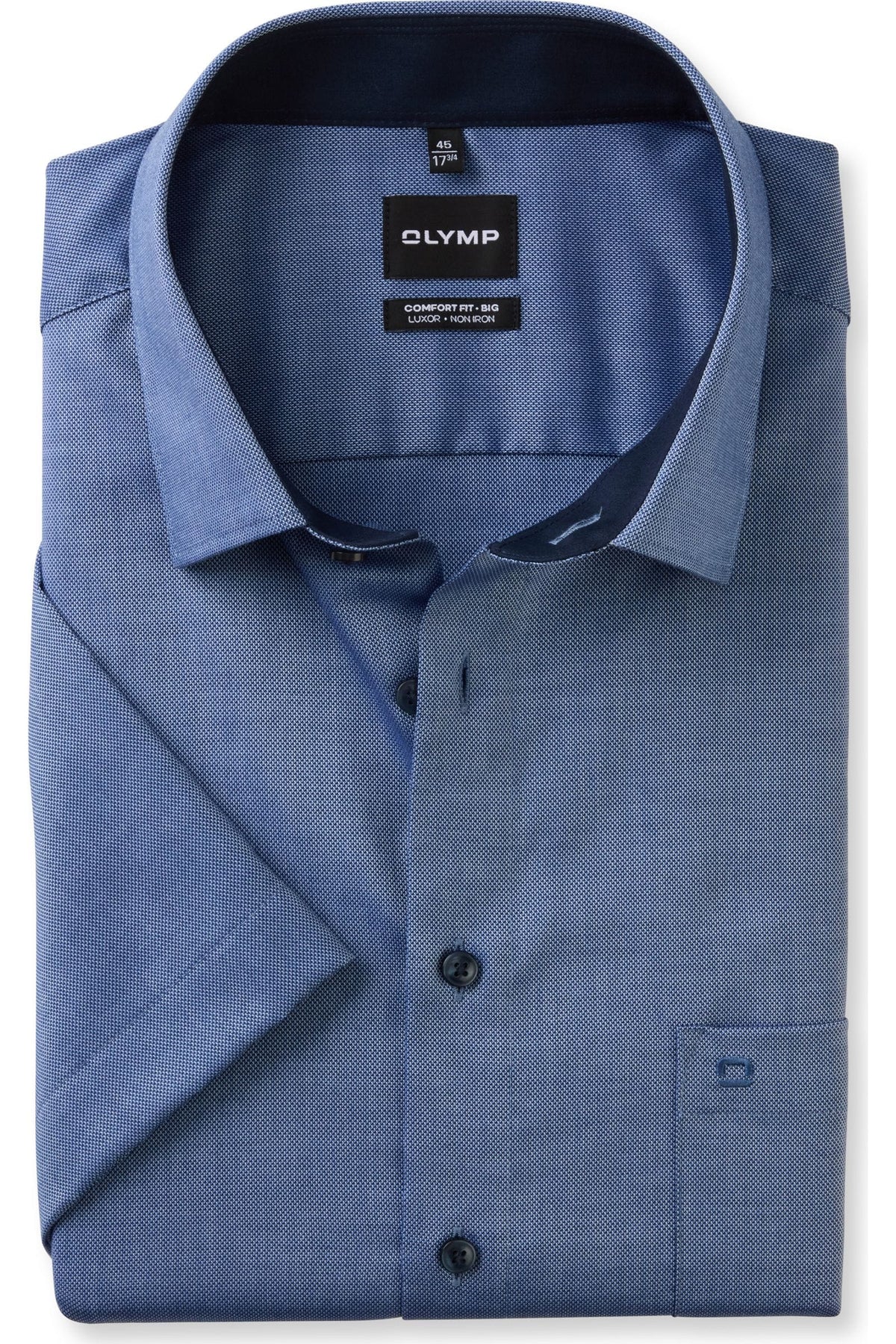 OLYMP Luxor Comfort Fit Big & Tall Hemd marine, Faux-uni