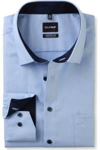 OLYMP Luxor Comfort Fit Big & Tall Hemd hellblau, Strukturiert