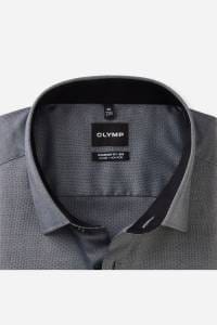 OLYMP Luxor Comfort Fit Big & Tall Hemd schwarz, Strukturiert