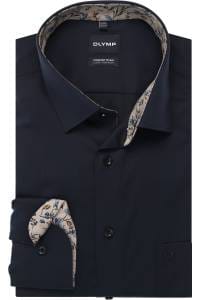 OLYMP Luxor Comfort Fit Big & Tall Hemd marine, Blumen
