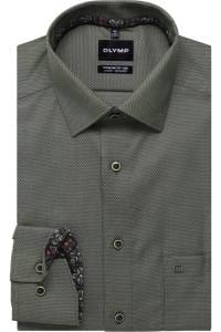 OLYMP Luxor Comfort Fit Big & Tall Hemd graugrün, Faux-uni