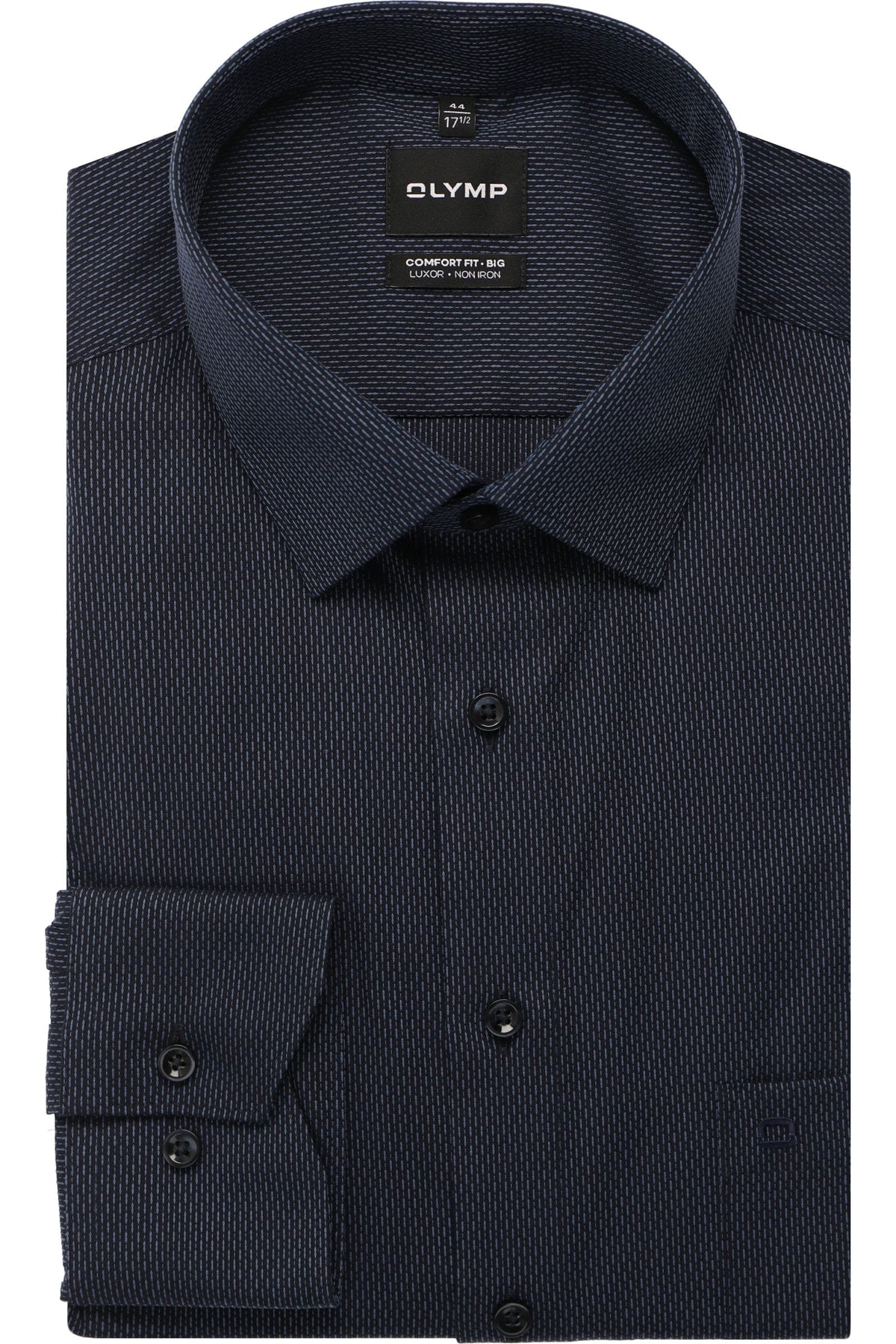 OLYMP Luxor Comfort Fit Big & Tall Hemd marine, Faux-uni