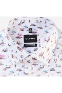 OLYMP Luxor Comfort Fit Big & Tall Hemd weiss, Bedruckt