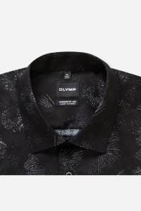 OLYMP Luxor Comfort Fit Big & Tall Hemd schwarz, Bedruckt