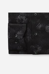 OLYMP Luxor Comfort Fit Big & Tall Hemd schwarz, Bedruckt