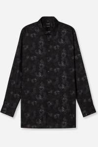 OLYMP Luxor Comfort Fit Big & Tall Hemd schwarz, Bedruckt