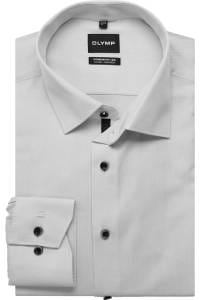 OLYMP Luxor Comfort Fit Big & Tall Hemd silbergrau, Einfarbig
