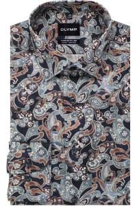 OLYMP Luxor Comfort Fit Big & Tall Hemd marine, Bedruckt
