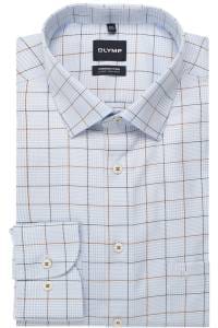 OLYMP Luxor Comfort Fit Big & Tall Hemd bleu, Kariert