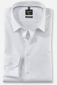 OLYMP No. Six Super Slim Hemd weiss, Einfarbig
