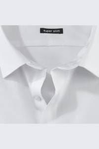OLYMP No. Six Super Slim Hemd weiss, Einfarbig