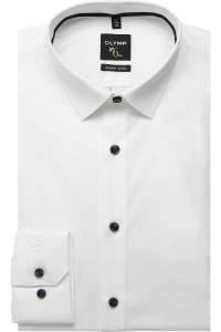 OLYMP No. Six Super Slim Hemd weiss, Einfarbig