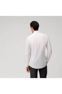 OLYMP No. Six Super Slim Hemd weiss, Einfarbig