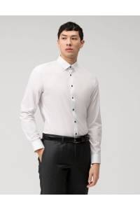 OLYMP No. Six Super Slim Hemd weiss, Einfarbig