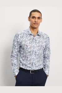 OLYMP Level Five Body Fit Hemd bleu, Bedruckt