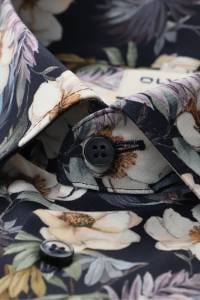 OLYMP Level Five Body Fit Hemd marine, Blumen