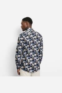 OLYMP Level Five Body Fit Hemd marine, Blumen